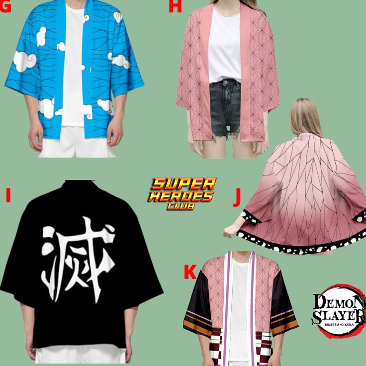 GROSIR Kimono Demon Slayer Jubah Kostum Anak Jepang Cosplay Japan Impor Anime Manga Haori Kimetsu No