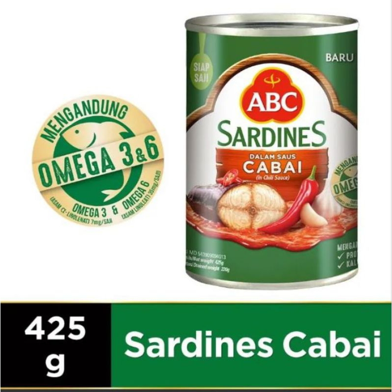 

ABC Sardines Cabai 425gr