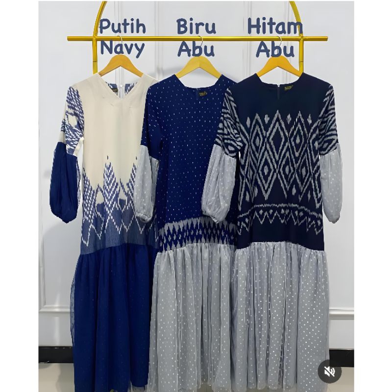 Gamis Tenun Wanita Gamis Tenun Etnik Kombinasi Gamis Tenun Blanket Gamis Muslimah Baju Tenun Batik