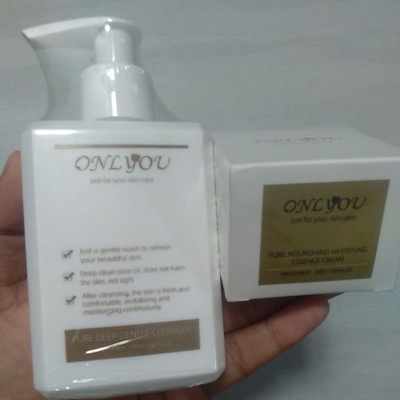 ONLYOU skincare PAKET Whitening moisturizer cream  wajah 30G  & Amino Membersihkan Pori-pori