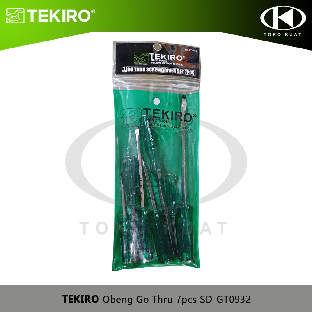 Obeng go thru 7pcs TEKIRO SD-GT0932