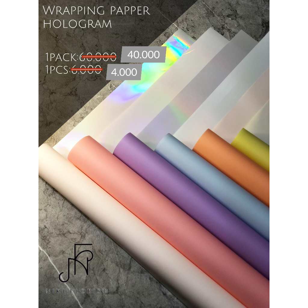 Wrapping paper / Kertas Buket / Wrapping Paper Hologram 1 Pack
