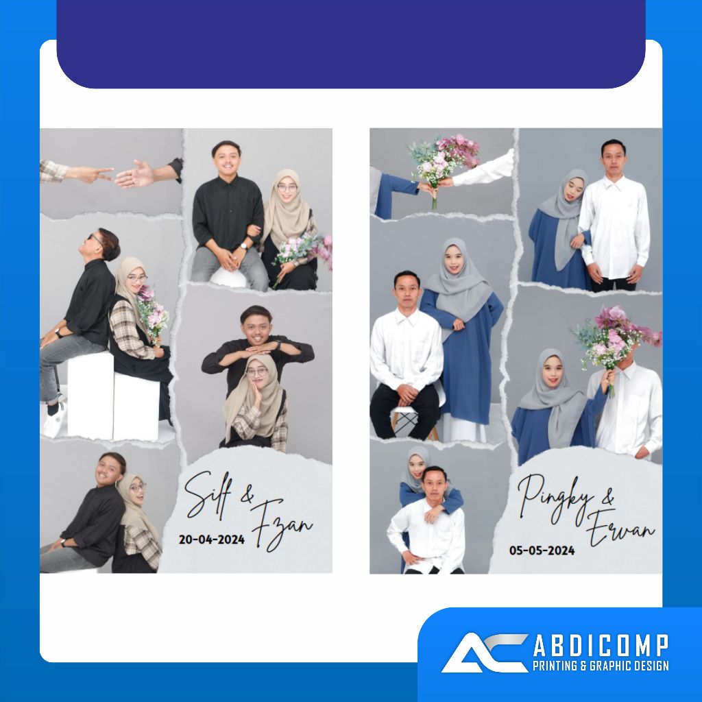 Edit Foto Kolase 5 Foto HD High Definition Foto Wedding Prewedding