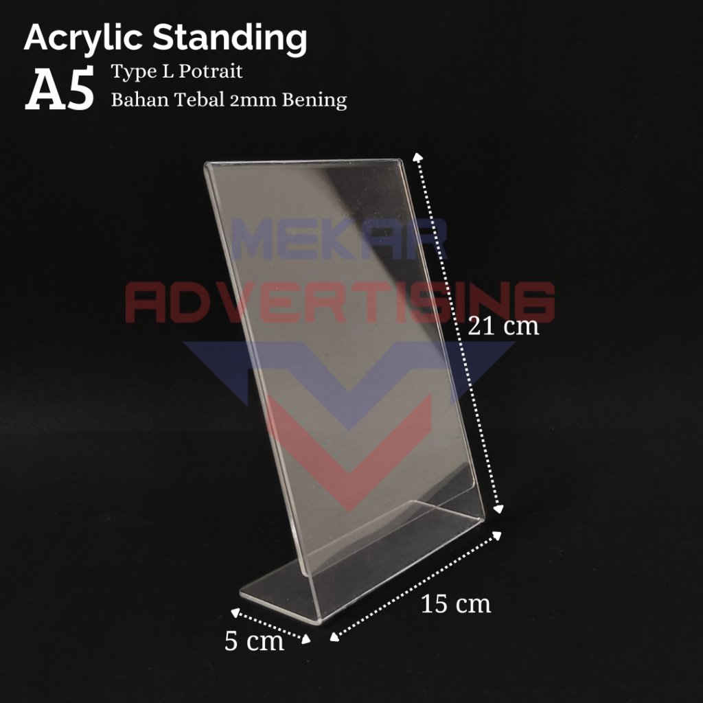 

Acrylic Standing A5 Type L Potrait