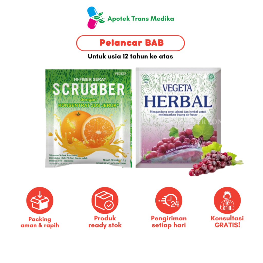 

Vegeta Herbal Anggur/ Scrubber Jeruk Melancarkan BAB