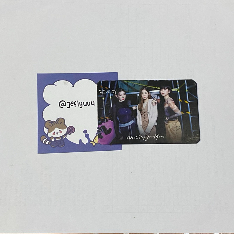 Photocard pc ultra milk x itzy chaeryoung lia ryujin
