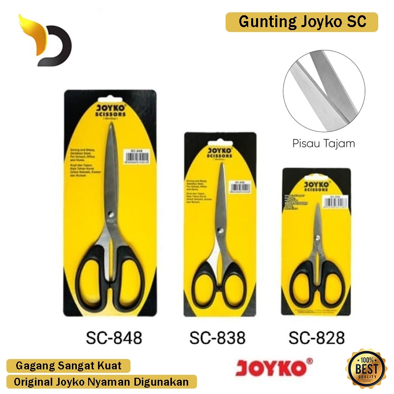 

Gunting Kecil Sedang Besar Joyko Super Tajam Bahan Stainless Steel Kuat Original Joyko