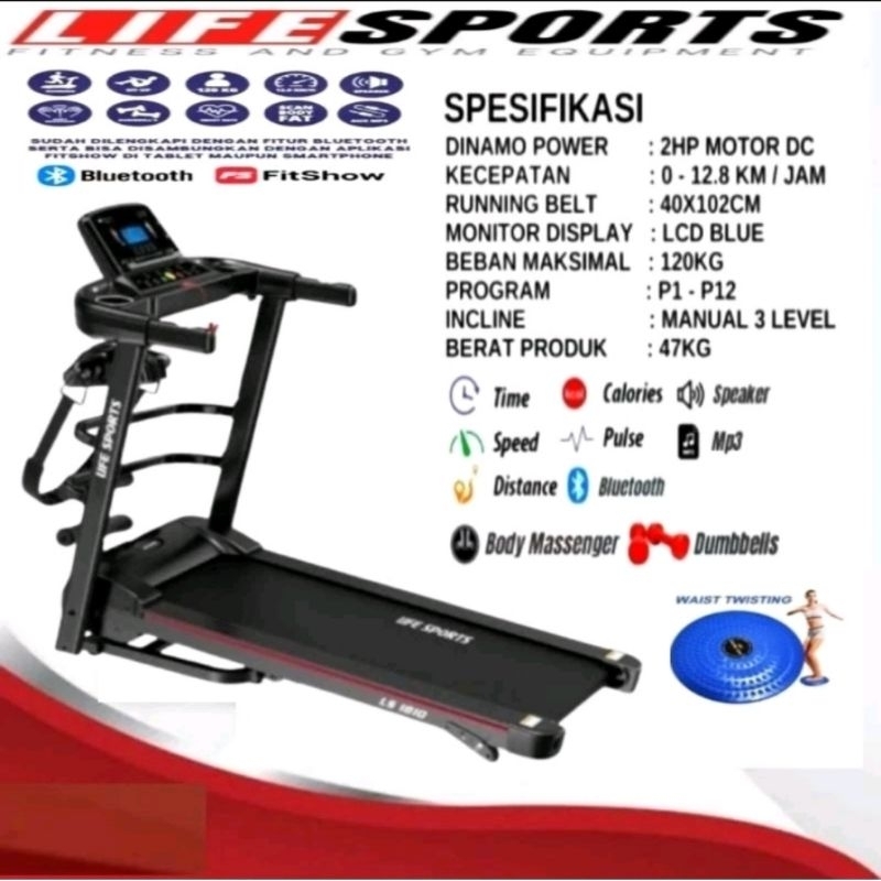 treadmill ls 1810 lifesport treadmill elektrik