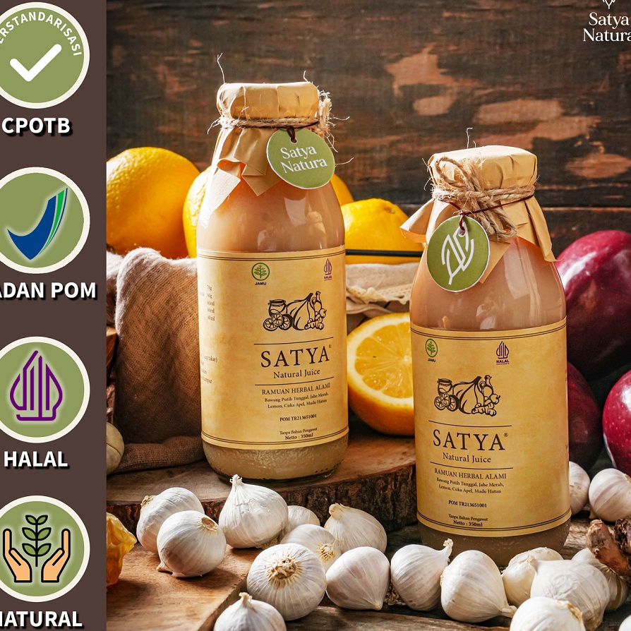 

SALE SATYA Natural Juice PAKET 2 Botol Jus Bawang Putih Tunggal BPOM TR