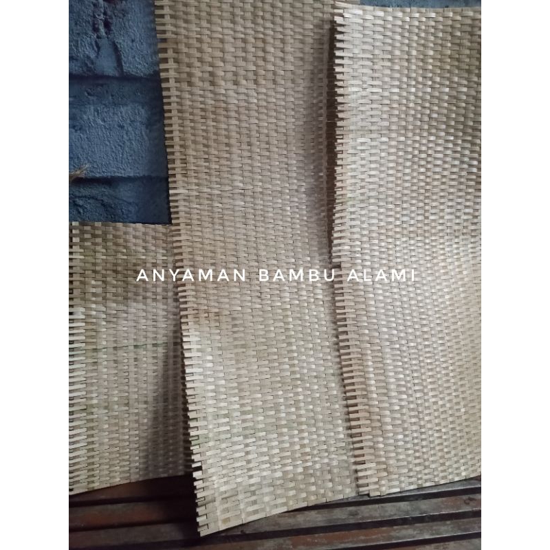Anyaman Wareg Bambu Alami Lembaran Ukuran Besar