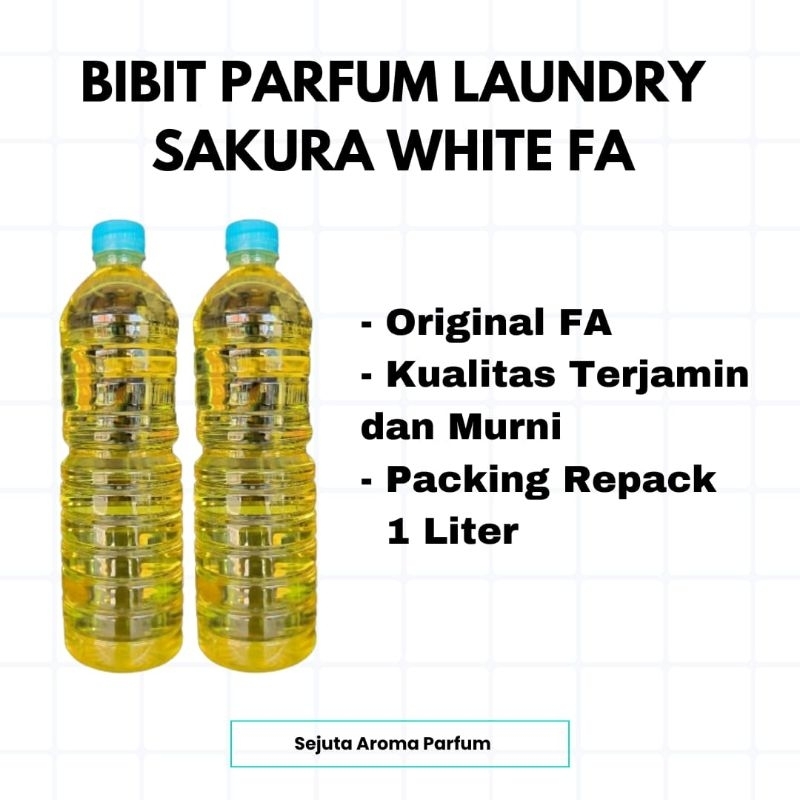 SAKURA WHITE (BIBIT PARFUM LAUNDRY) ORIGINAL FA UK.1 Ltr