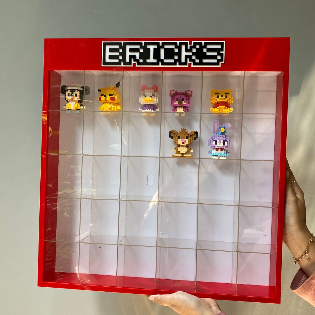 RAK AKRILIK LEGO BRICK ISI 30 / RAK MAINAN FULL AKRILIK / RAK MINIFIGURE