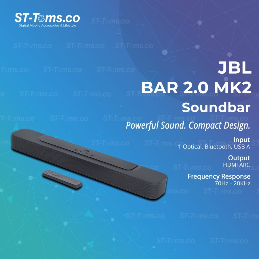 JBL Bar 2.0 MK2 All-in-one Compact 2.0 Channel Soundbar