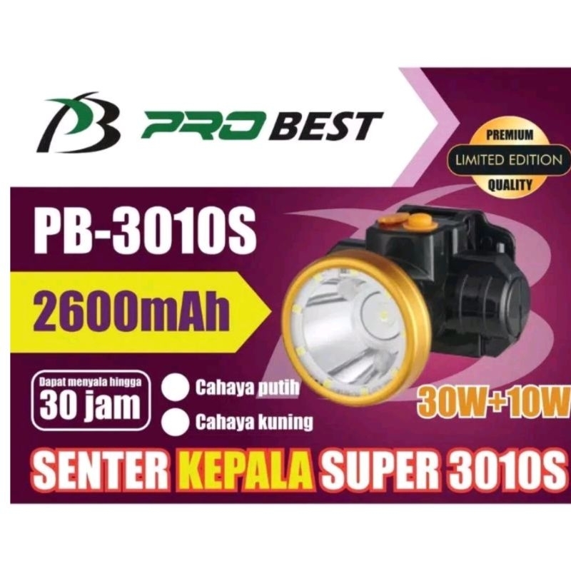 Senter kepala Probest 30 Watt + 10 watt