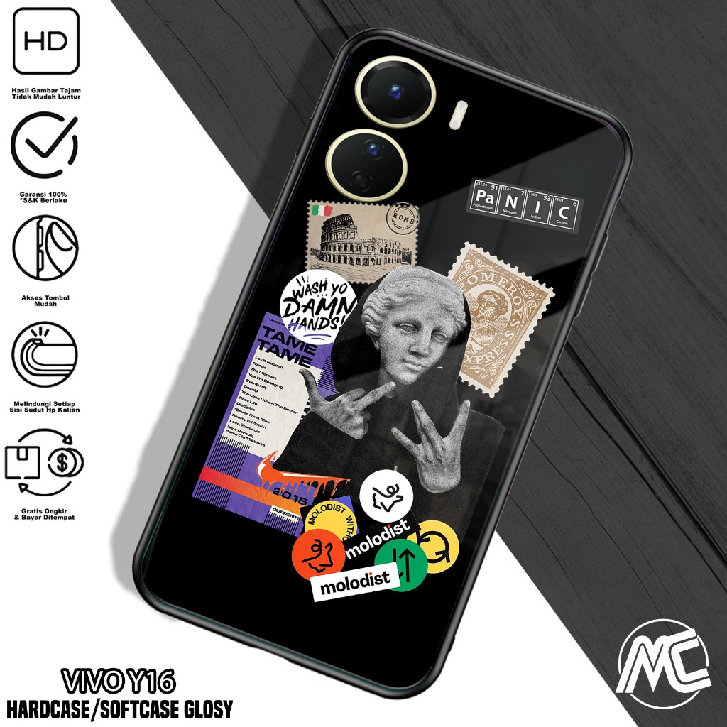 Case VIVO Y16 - ( Estetik ) Silikon  VIVO Y16  Hp - Casing Hp  - Case Hp - Case Terbaru - Case Terla
