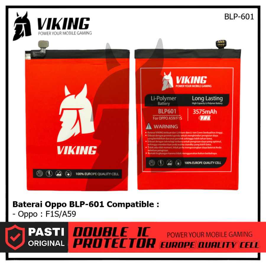 Baterai Viking For Oppo F1S / A59 BLP-601 Original Double Power