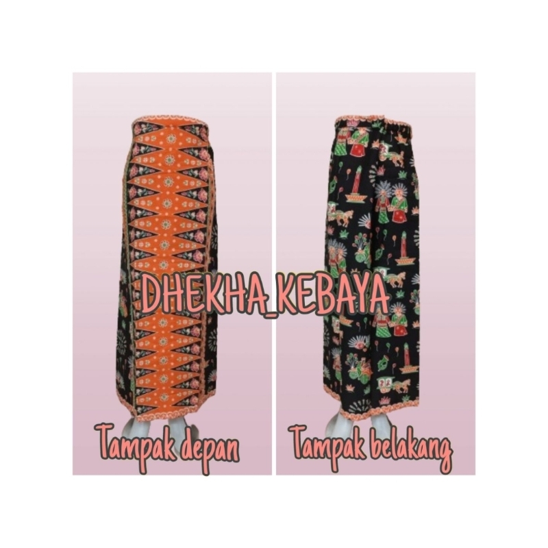 ROK TUMPAL BETAWI MOTIF ONDEL-ONDEL/ROK BATIK BETAWI/ROK BETAWI DEWASA JUMBO