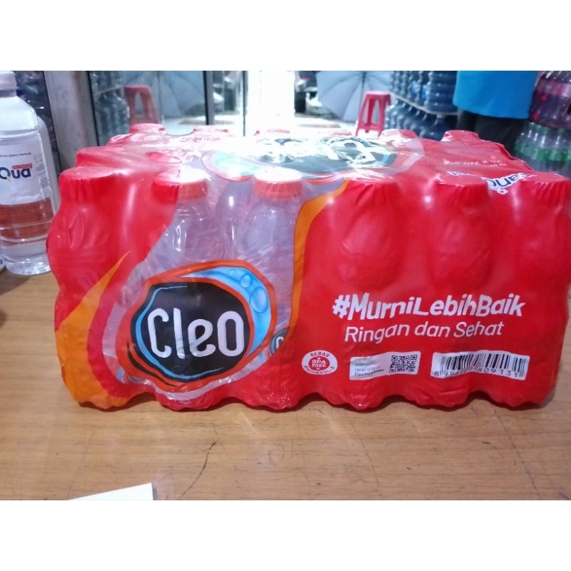 

air mineral cleo 220 ml 1 pack isi 24 botol