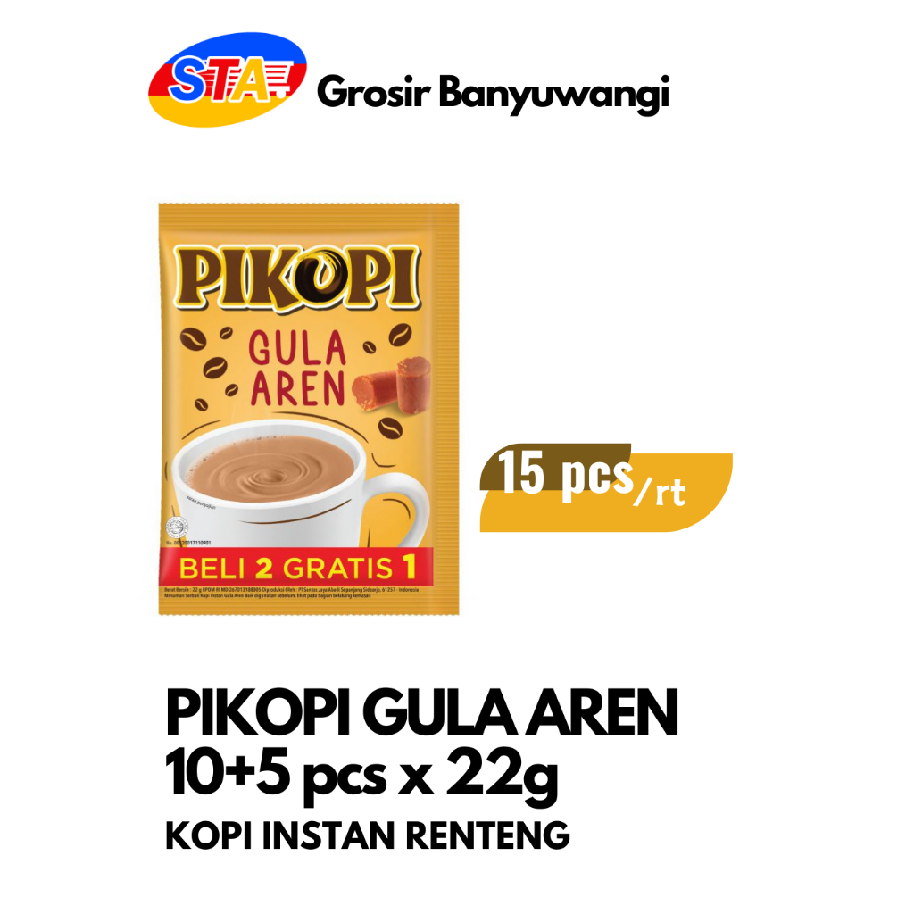 

[BWI] PIKOPI GULA AREN ISI 10+GRATIS 5 PCS | KOPI RENTENG