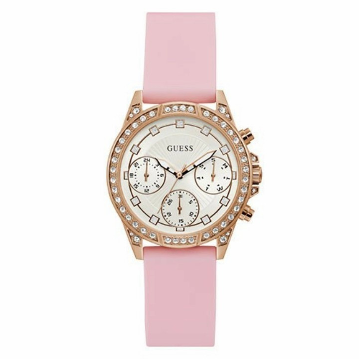 GUESS GW0222L3 Original GEMINI Jam Tangan Wanita Analog Pink Rose