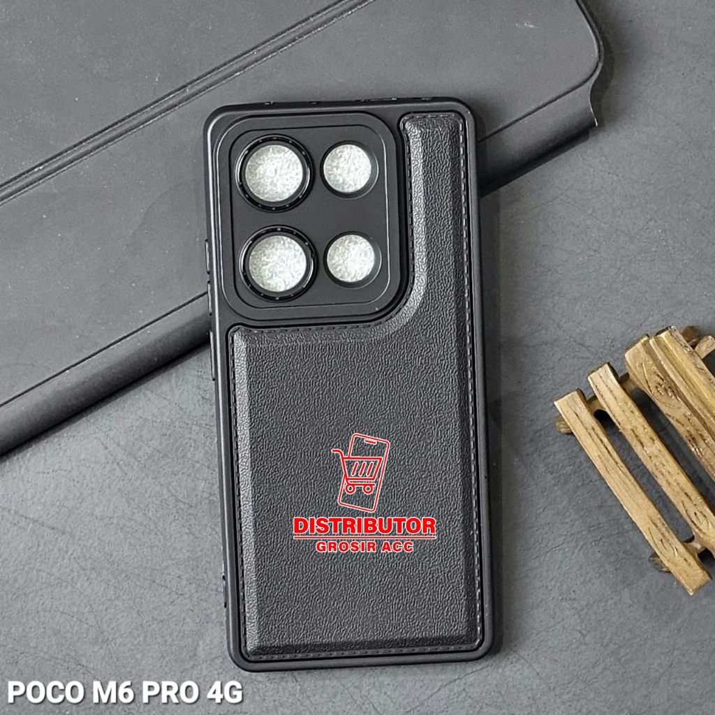 POCO M6 PRO 4G CASE LEATHER PRO CASE BLACK POCO M6 PRO 4G