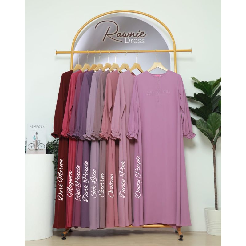 Rawnie Dress by Shadira [READY STOK] Gamis Shadira, Gamis Wolfis, Gamis Syar'i, Gamis Polos
