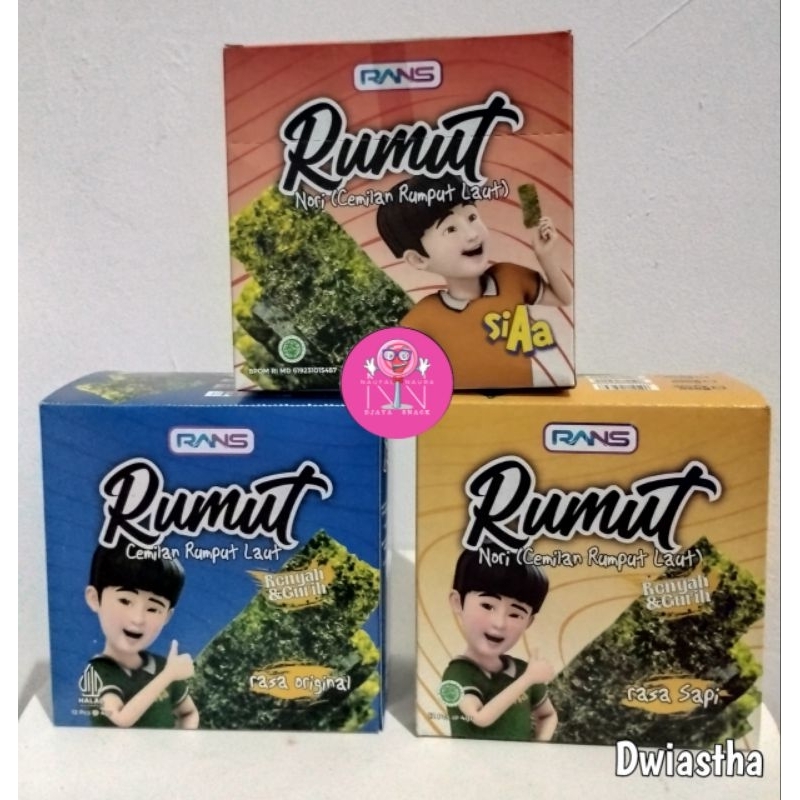 

Nori Rumput laut crispy Rans si Aa 1 pak 12pcs@4gram