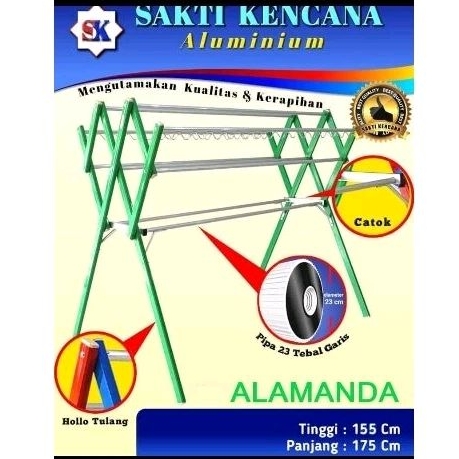 Jemuran Alamanda Dahlia Bunaken P9 Spiral SK Tiang segi Jumbo Jemuran Pakaian Jemuran baju Gantungan