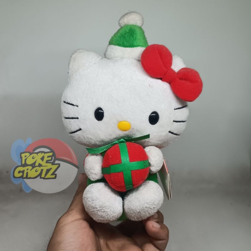 Boneka hello kitty BUTUH MANDI natal Christmas ty with tag plush