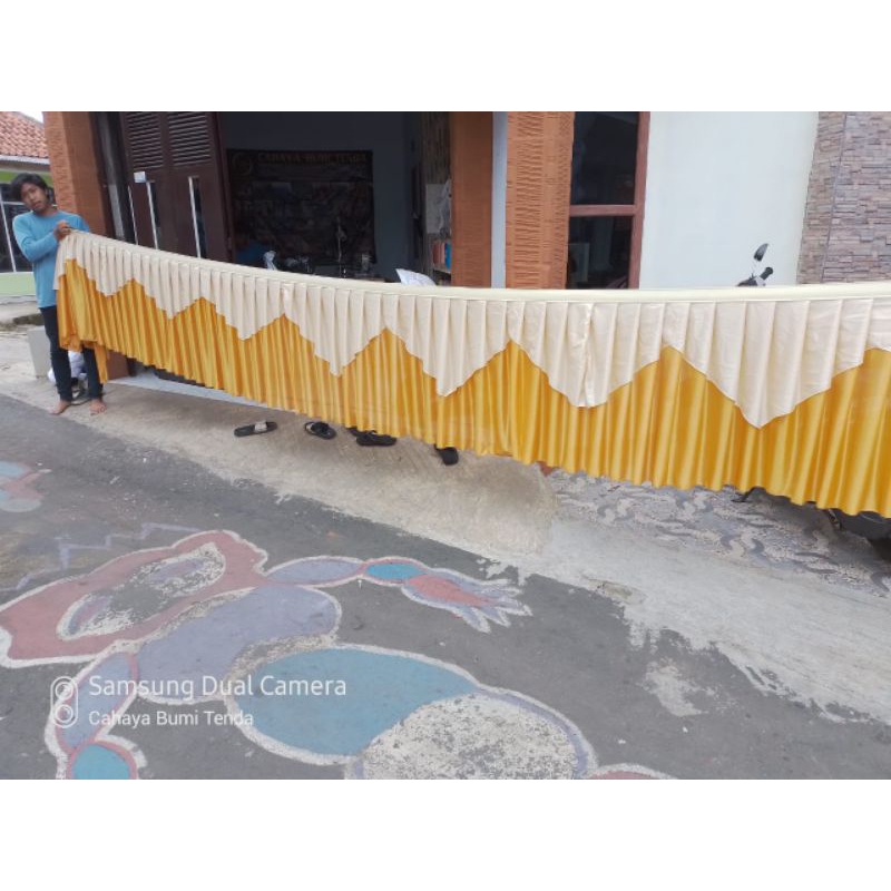 skirting meja prasmanan panjang 6 m | poni gergaji