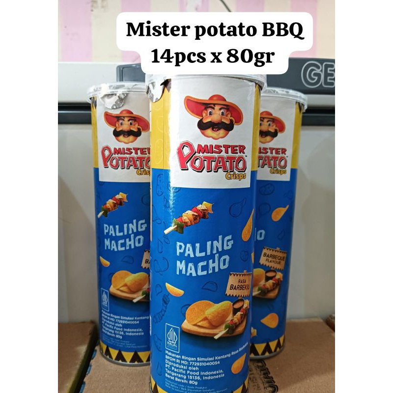 

Aneka Snack Cemilan Murah Mister Potato Crisps All Variant Rasa BBQ/Keju/Rumput Laut/Keju Madu/Sapi Panggang/Original 80 gram