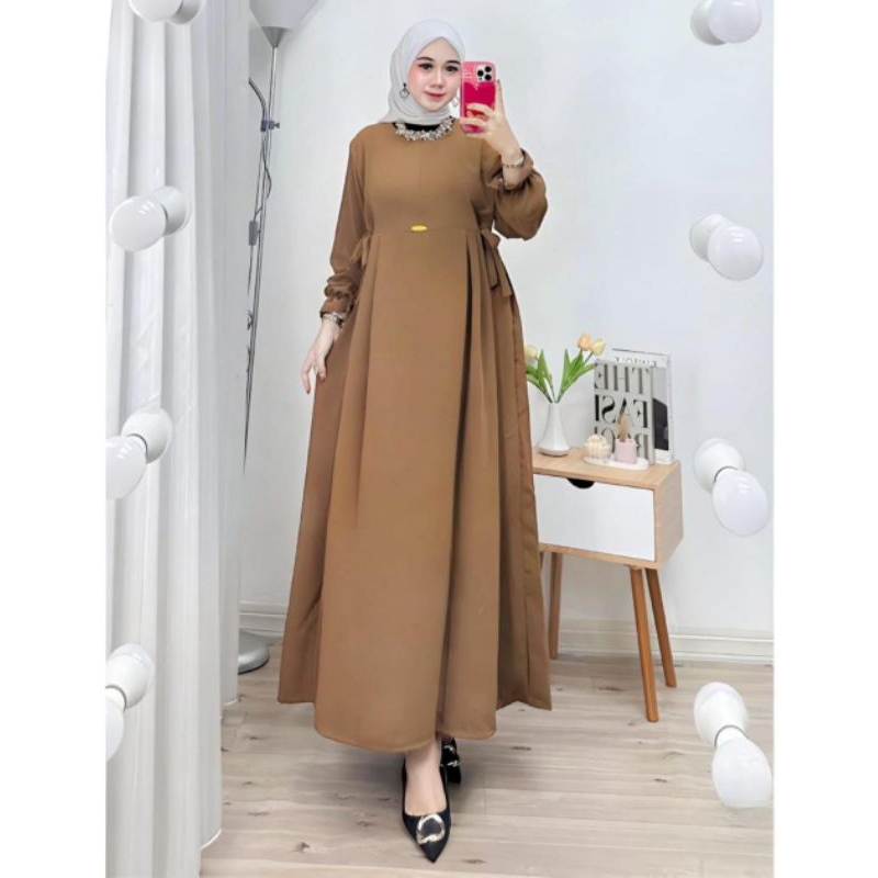 gamis Nikita jumbo ld 110 bahan crinkle airflow