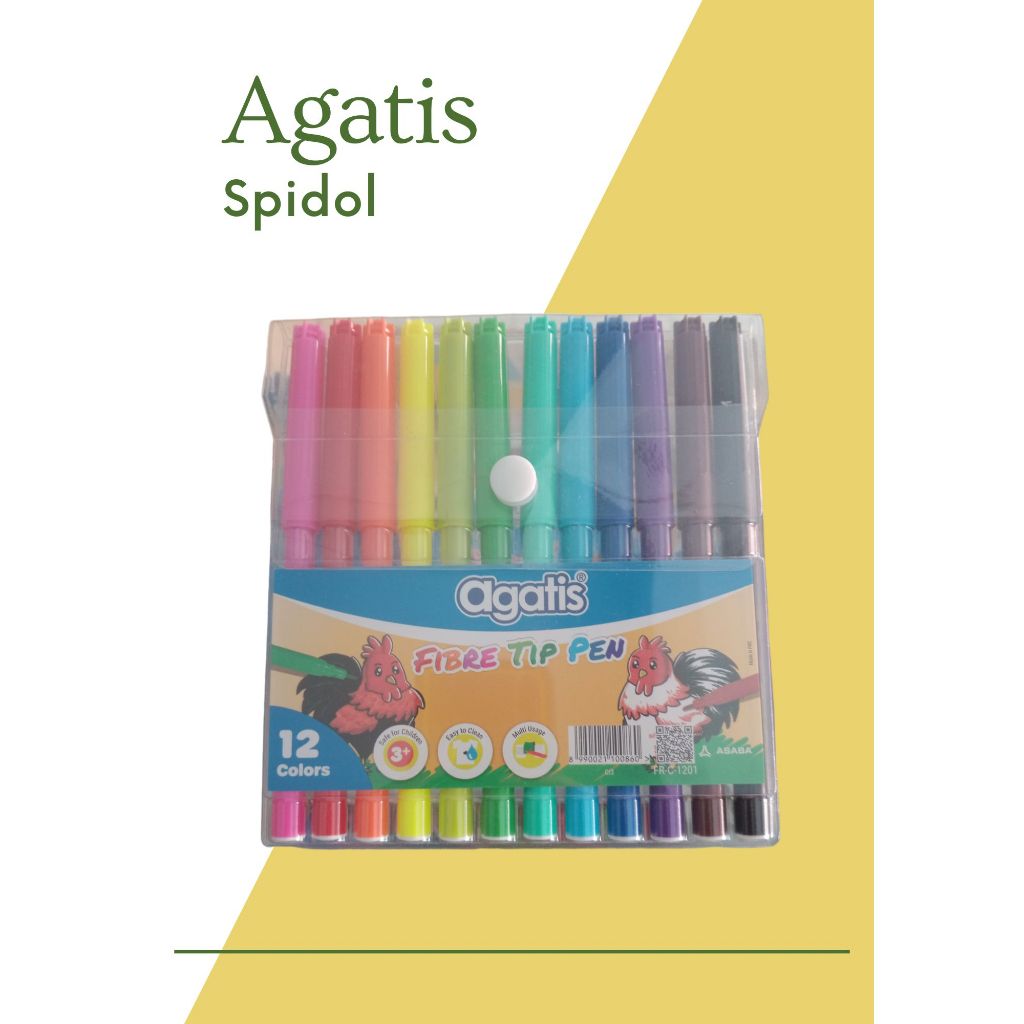 

Spidol Agatis Fibre Tip Pen 12 Warna