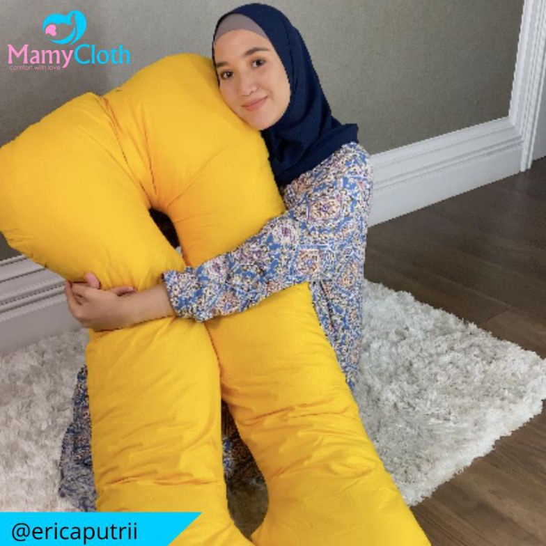 ART D75F Jual Bantal Hamil Menyusui Premium  Mamycloth  POL17  Kuning  Yellow