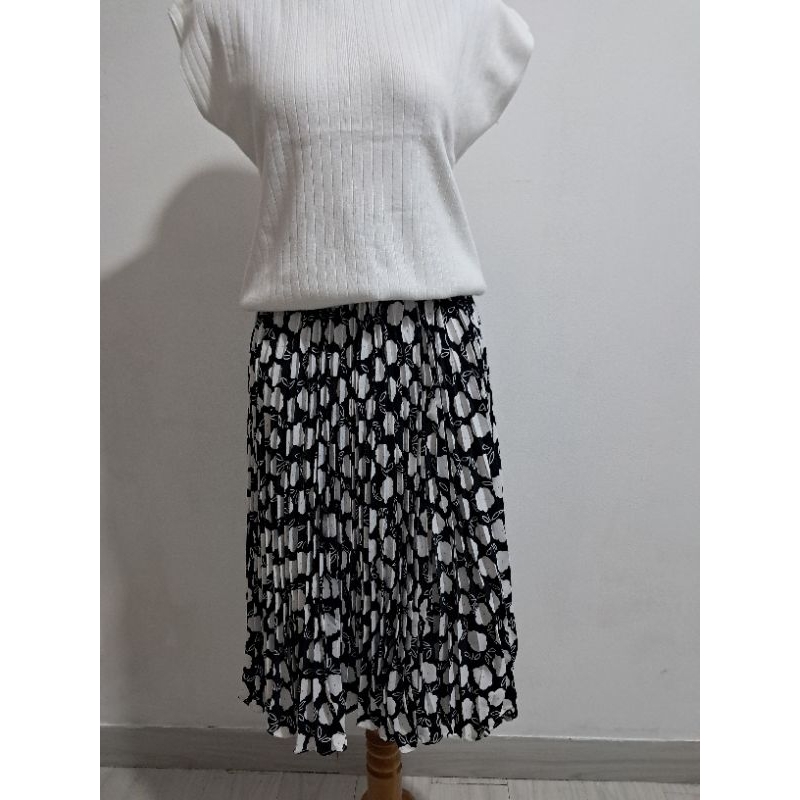 Rok plisket pendek premium Bangkok motif keren & mewah