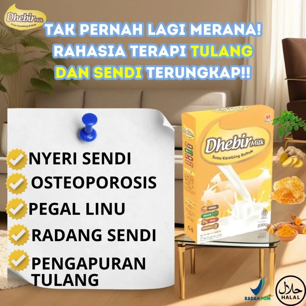 

Susu Kambing Dhebir Milk Etawa Untuk Nyeri Tulang Sendi dan Sesak 1 Box