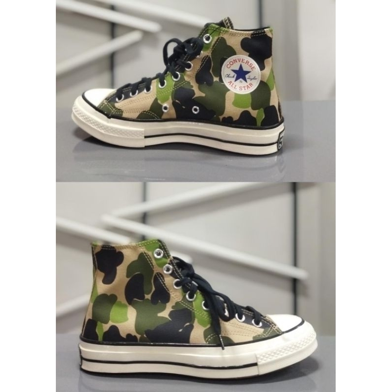 Sepatu CONVERSE Chuck 70s High Camo 163407c (Size 40)