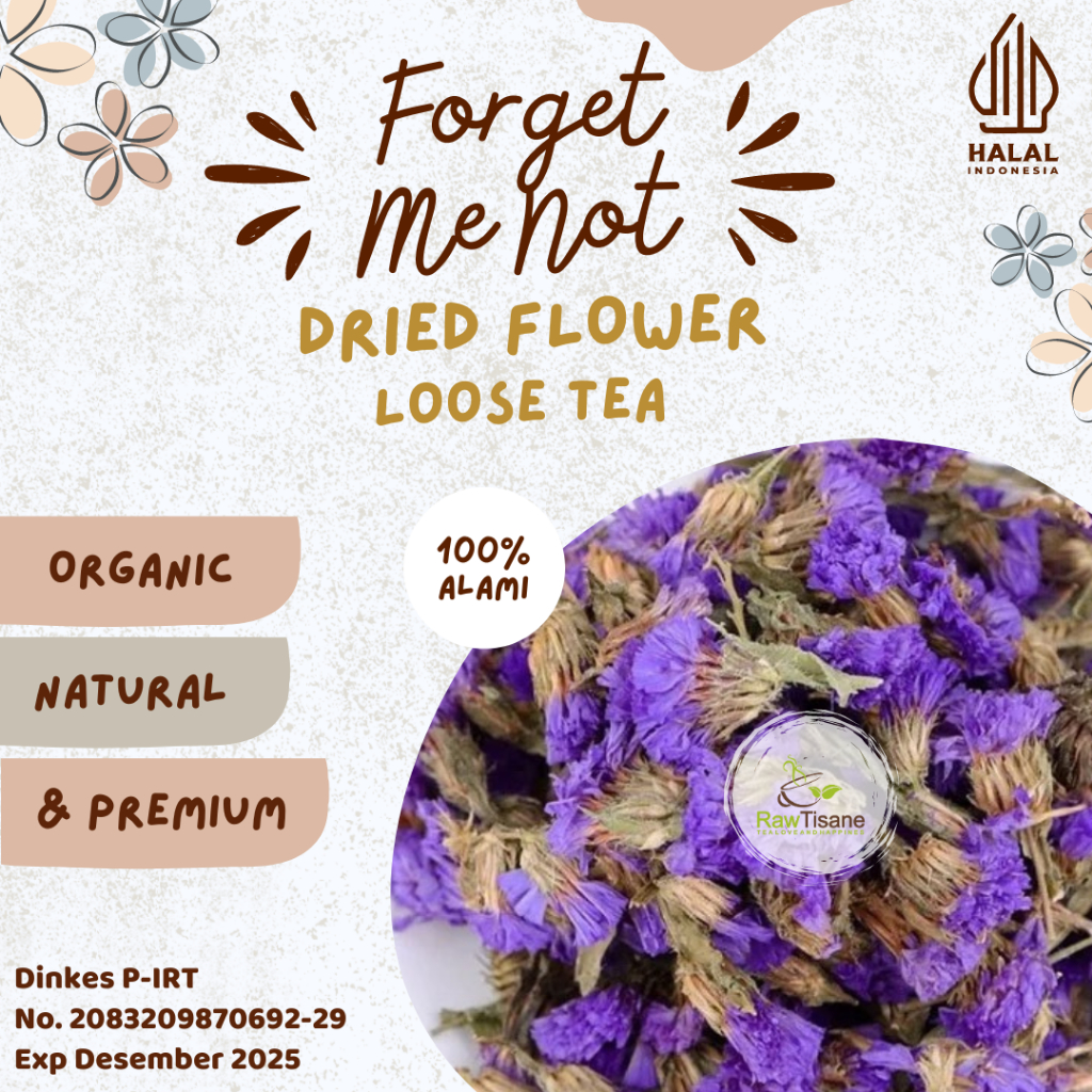 

RAW TISANE Froget Me Not Flower Tea / Don't Forget Me Tea / Teh Bunga Forget Me NotIsi 100 Gram