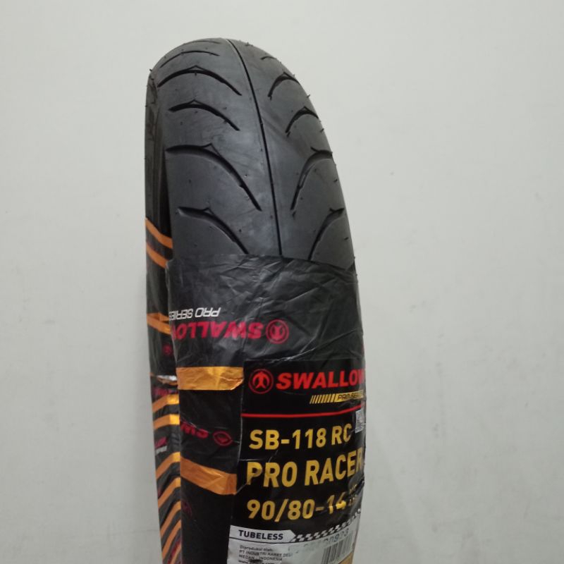 Grosir ban 90/80 14 swallow pro racer SB118 tubeless soft compound*