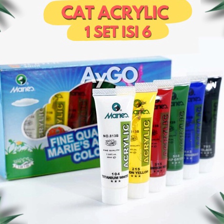 

On Sale 6PCSSET CAT ACRYLIC CAT AKRILIK MARIES 3 ML