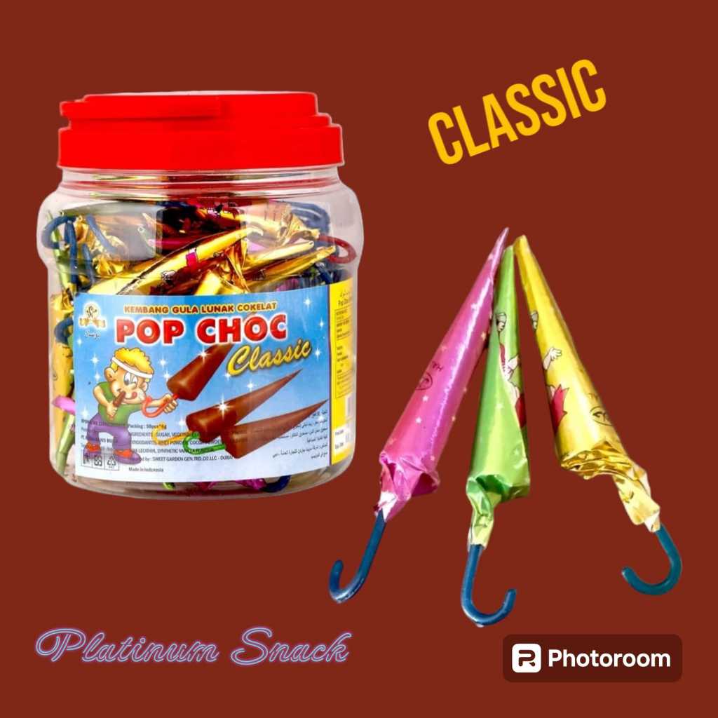 

Pop Choc Classic | Cokelat Payung | Isi 50 Pcs | Pusan