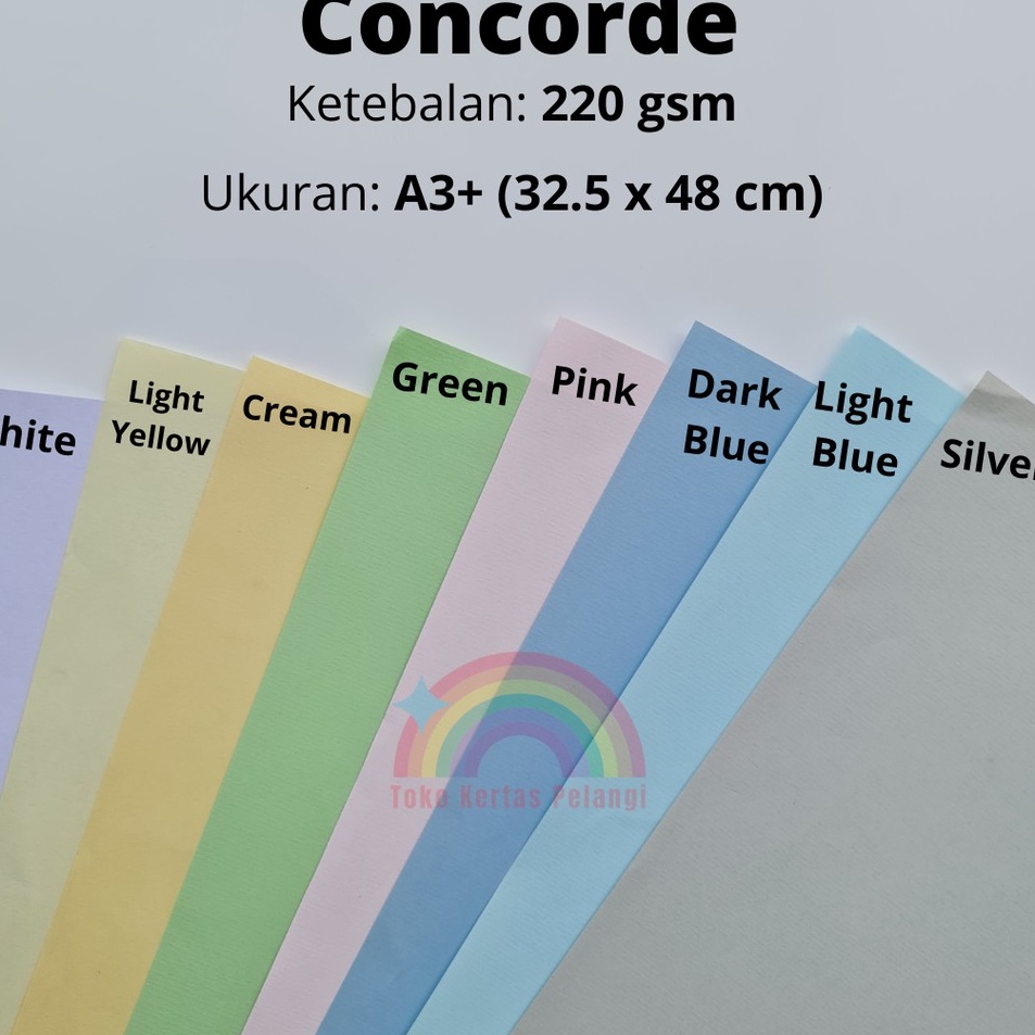 

Promo Terbaik Karton Concorde 22 gsm Ukuran A3 325 x 48 cm isi 2 pcs