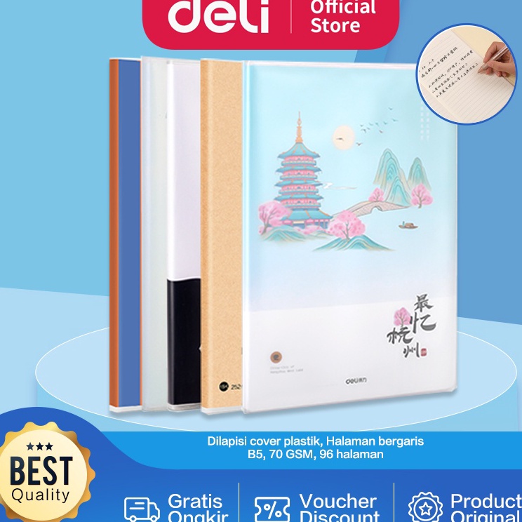 

Promo Merakyat Deli buku notebook sampul plastik B5 96 lembar desain kecil dan lucu T1696