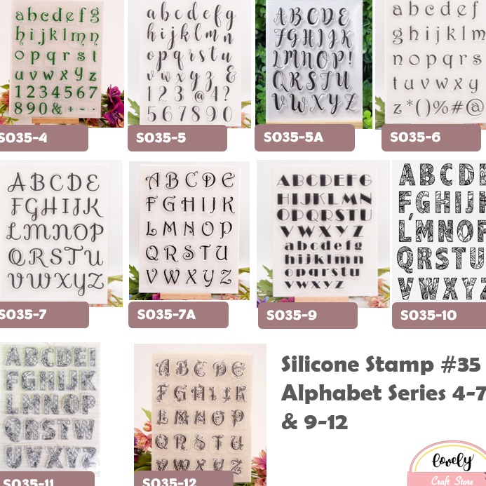 

Diskon Untung LovelyCraftStore S35 Transparent Silicone Rubber Clear Stamp Alphabet Abjad Seri 47 Stempel Silikon Transparan Bingkai Bunga untuk journal cards art craft scrapbook cetakan silikon alphabet embosser kue fondant clay cookies