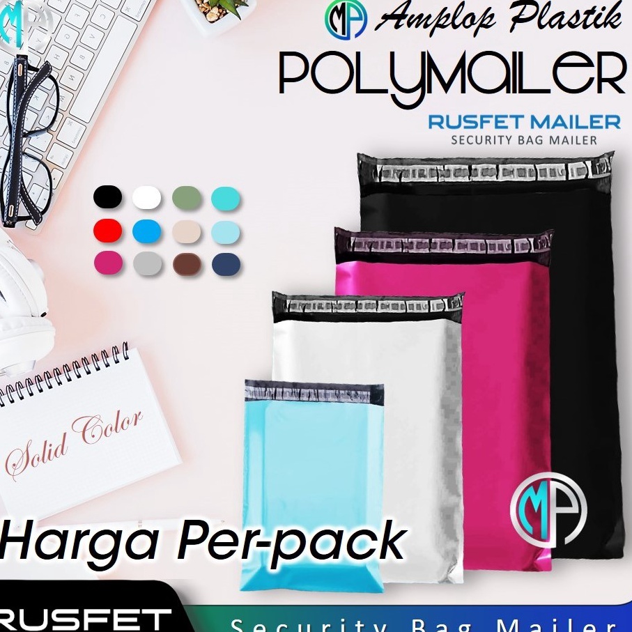 

Obral Murah Amplop Polymailer Polos Ekonomis Harga PerPack isi 1 Plastik Packing Olshop Rusfet Solid Color Termurah
