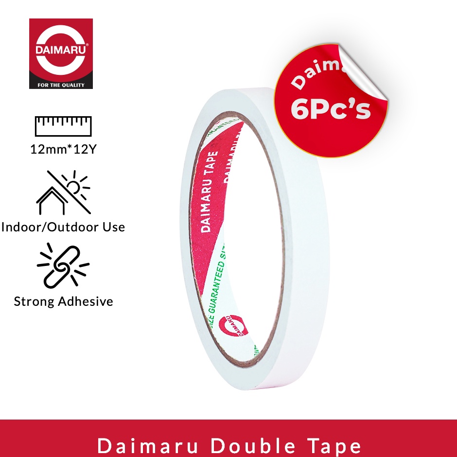 

Serbu Obral Daimaru Double Tape 12 mm x 12 Yard Paket 6Pcs