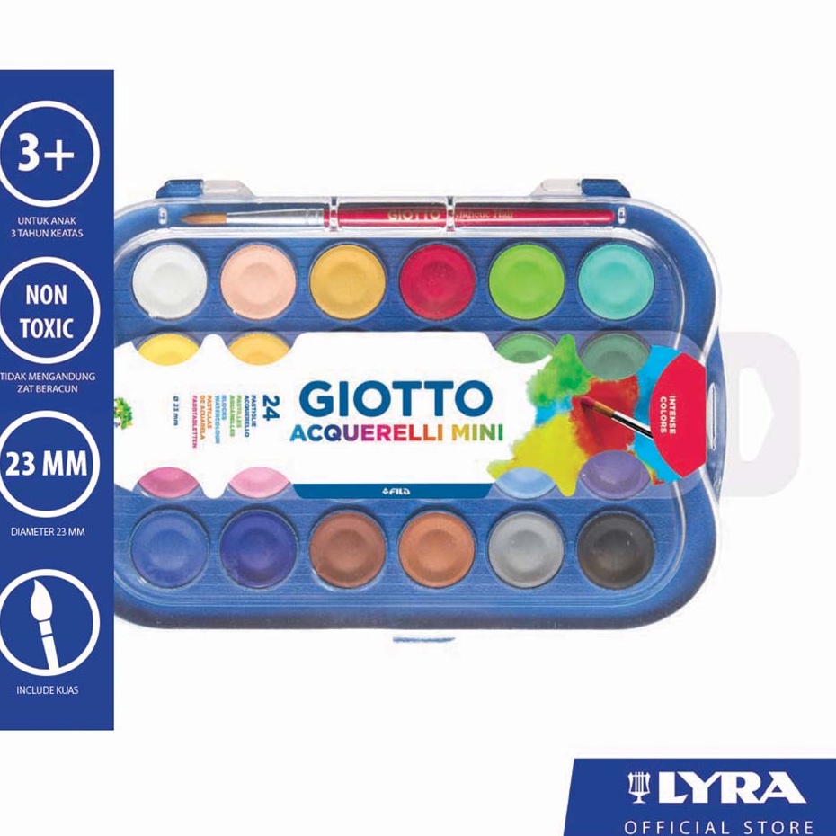 

Ready Murah Giotto Mini Watercolor Blocks 24 Colors 23mm