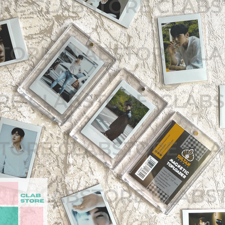 

Grosir Sekarang Sultan Magnetic Toploader card holder 35pt TCG Sport KPOP PhotoCard Pokemon MTG Acrylic Lucite Stand