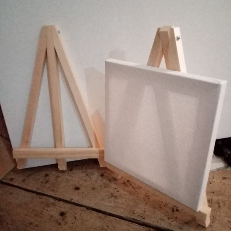 Stand foto wedding /easel canvas lukis mini easel premium bahal kayu