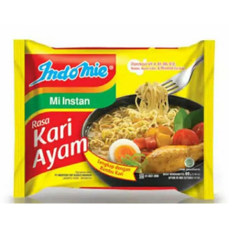 

Indomie mi instan rasa kari ayam 72g